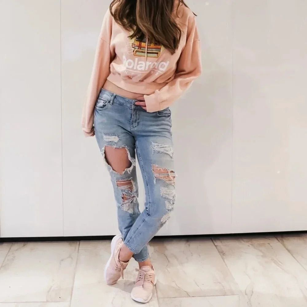 Polaroid cropped hoodie - Picture 3 of 11
